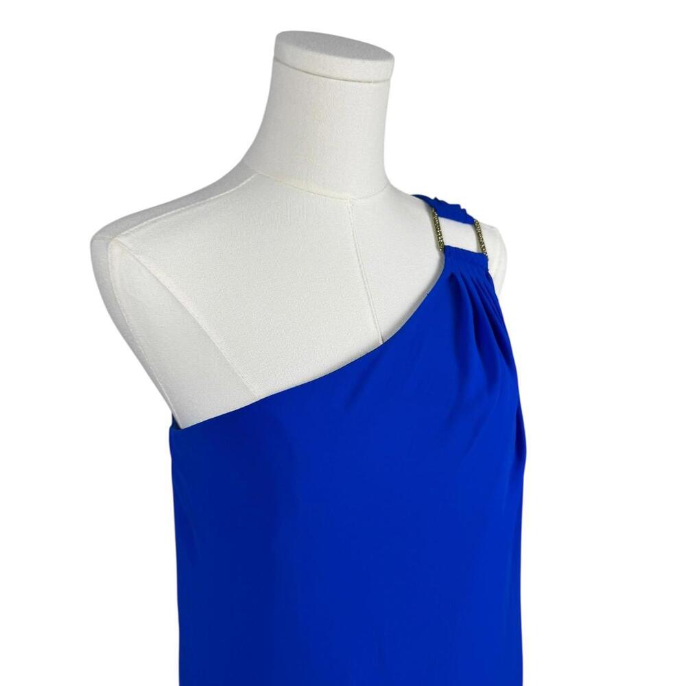 Women's Vintage Y2K Laundry by Shelli Segal Blue One Shoulder Mini Dress 6